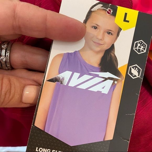 🐱Avis Rose Sangria Mesh Long Sleeve Top sz 10/12. (BoxM) - Picture 4 of 5